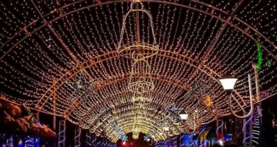 Kolkata's Park Street lit up during Christmas festivities.