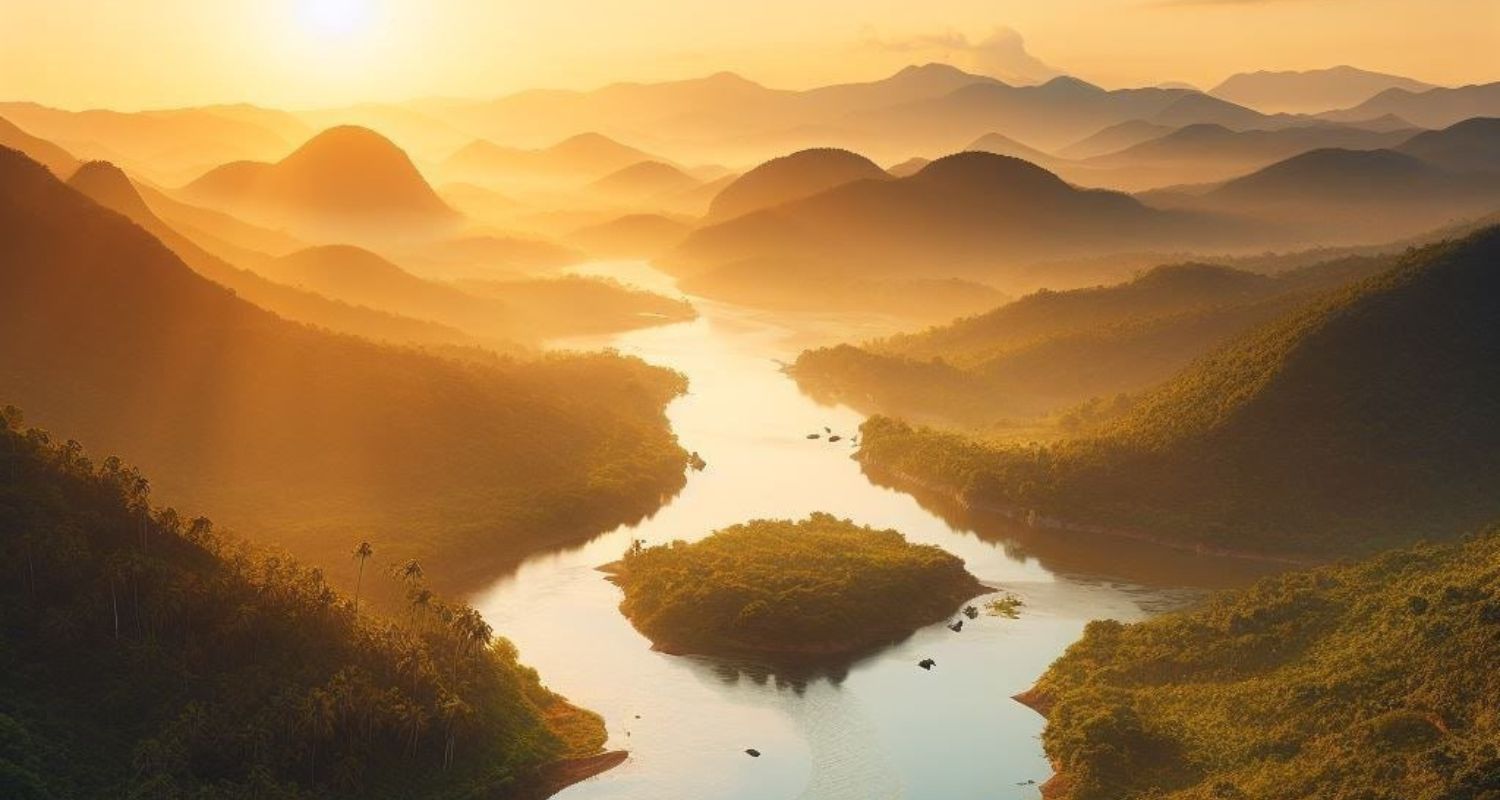 A representative image of how Cauvery river separates Tamil Nadu and Karnataka. (Image via X).