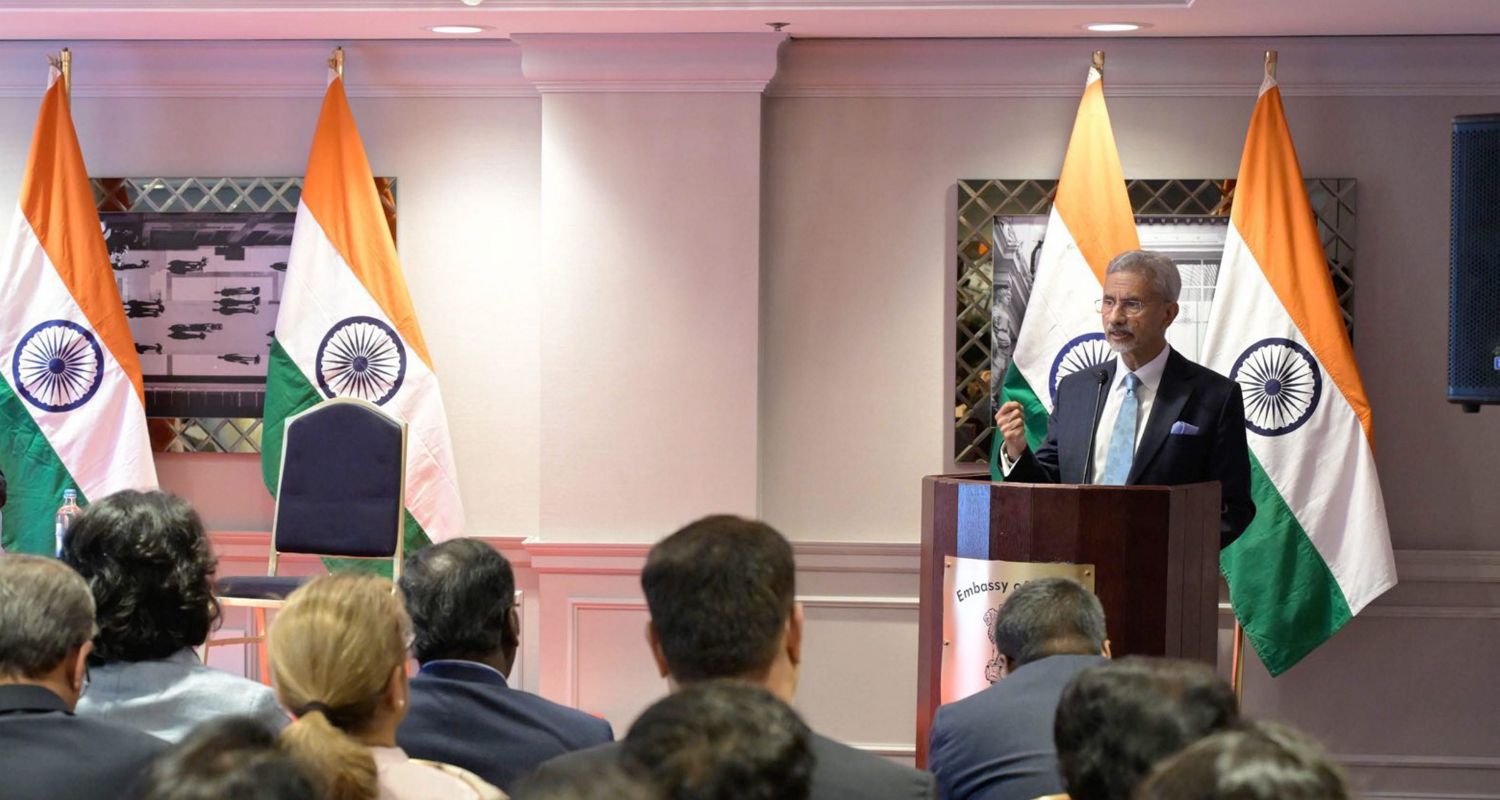 External Affairs Minister S. Jaishankar during an interaction with members of the Indian community in Belgium and Luxembourg. 